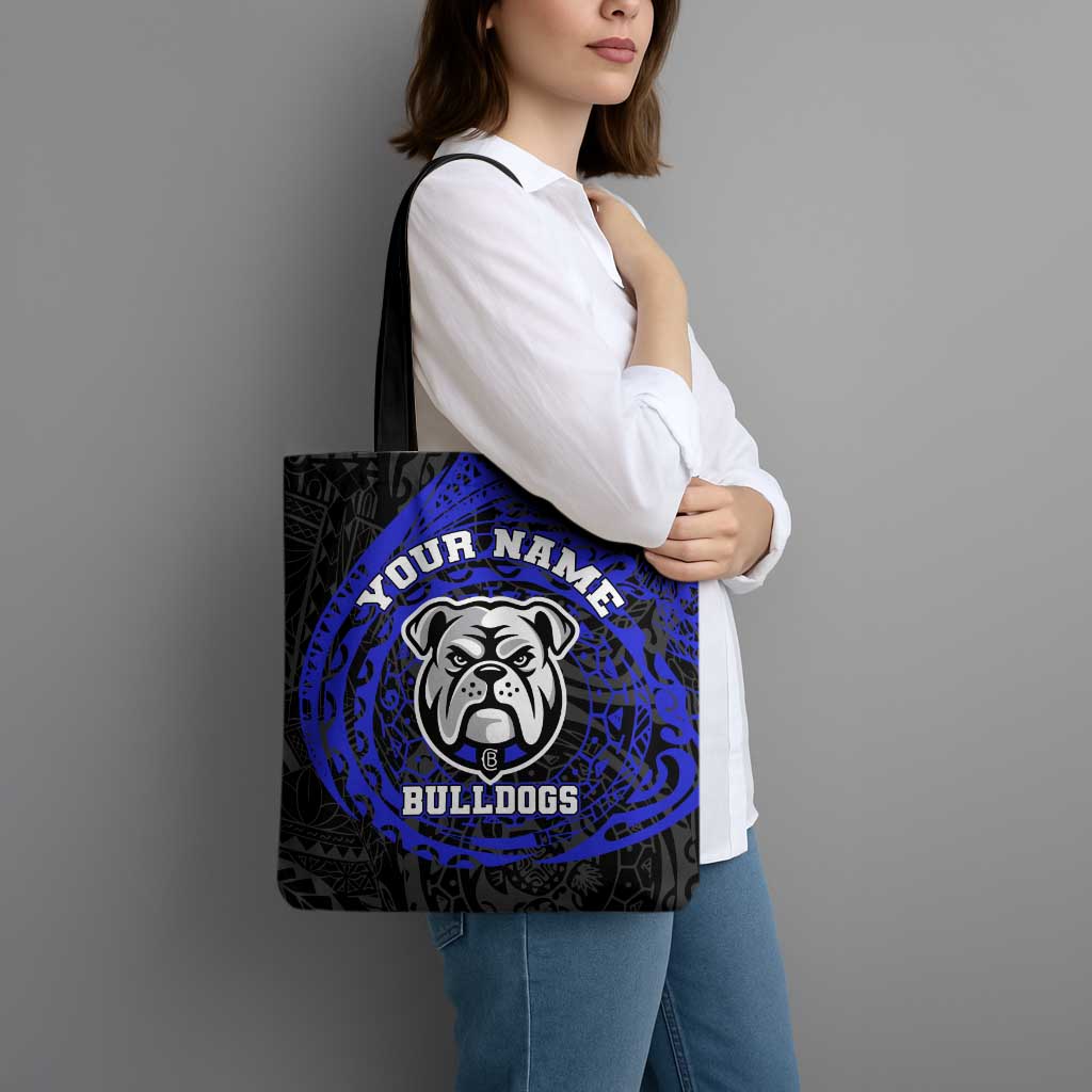Personalized Canterbury-Bankstown Bulldogs Tote Bag Polynesian Tribal Chest and Sleeve Tattoo