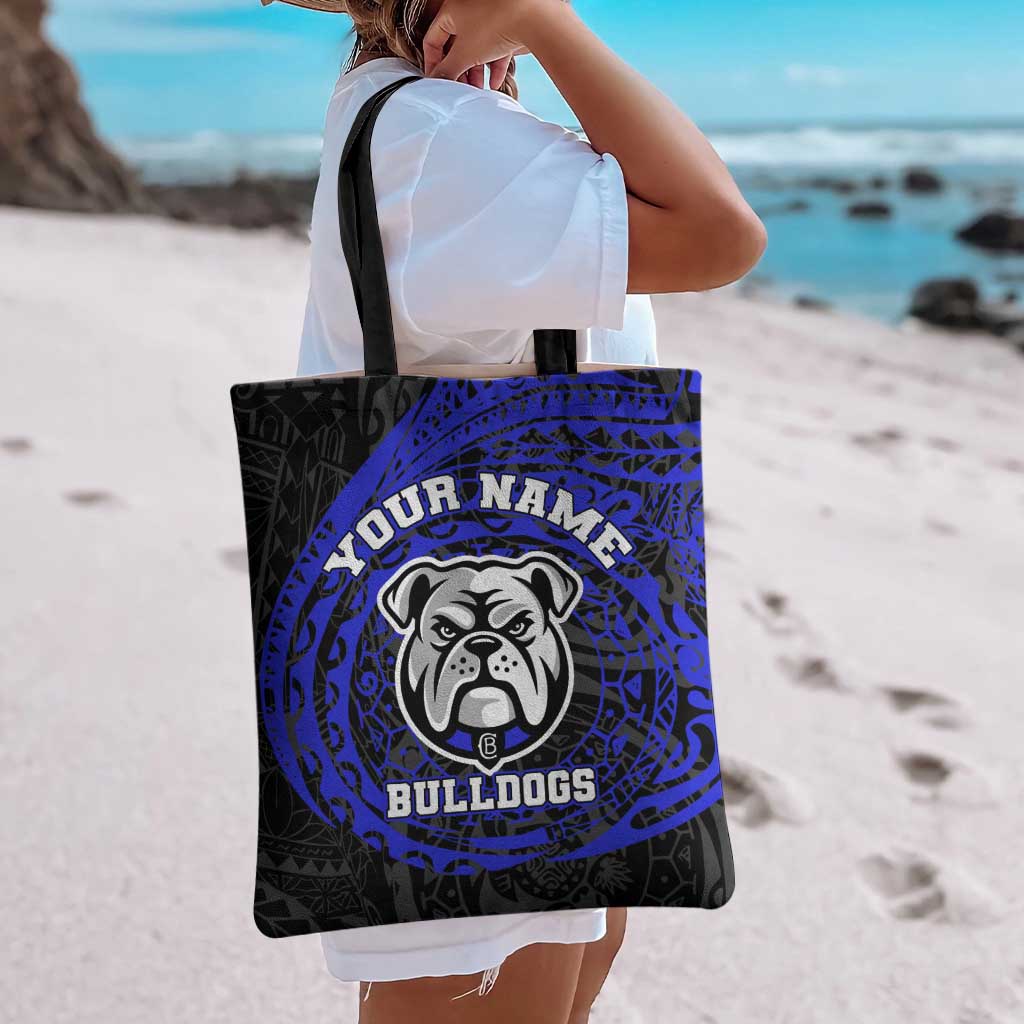 Personalized Canterbury-Bankstown Bulldogs Tote Bag Polynesian Tribal Chest and Sleeve Tattoo