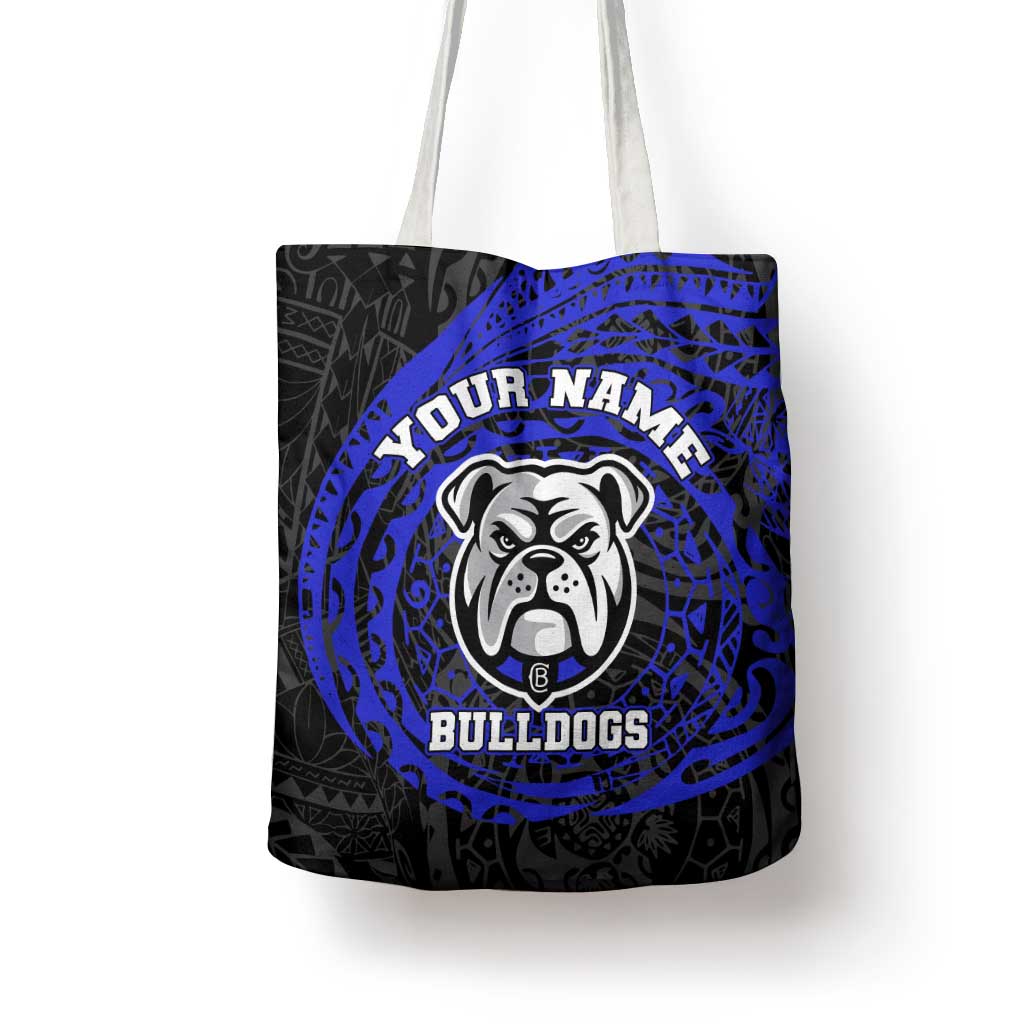 Personalized Canterbury-Bankstown Bulldogs Tote Bag Polynesian Tribal Chest and Sleeve Tattoo