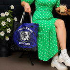 Personalized Canterbury-Bankstown Bulldogs Tote Bag Polynesian Tribal Chest and Sleeve Tattoo
