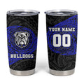 Personalized Canterbury-Bankstown Bulldogs Tumbler Cup Polynesian Tribal Chest and Sleeve Tattoo