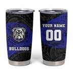 Personalized Canterbury-Bankstown Bulldogs Tumbler Cup Polynesian Tribal Chest and Sleeve Tattoo