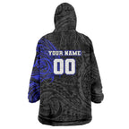 Personalized Canterbury-Bankstown Bulldogs Wearable Blanket Hoodie Polynesian Tribal Chest and Sleeve Tattoo