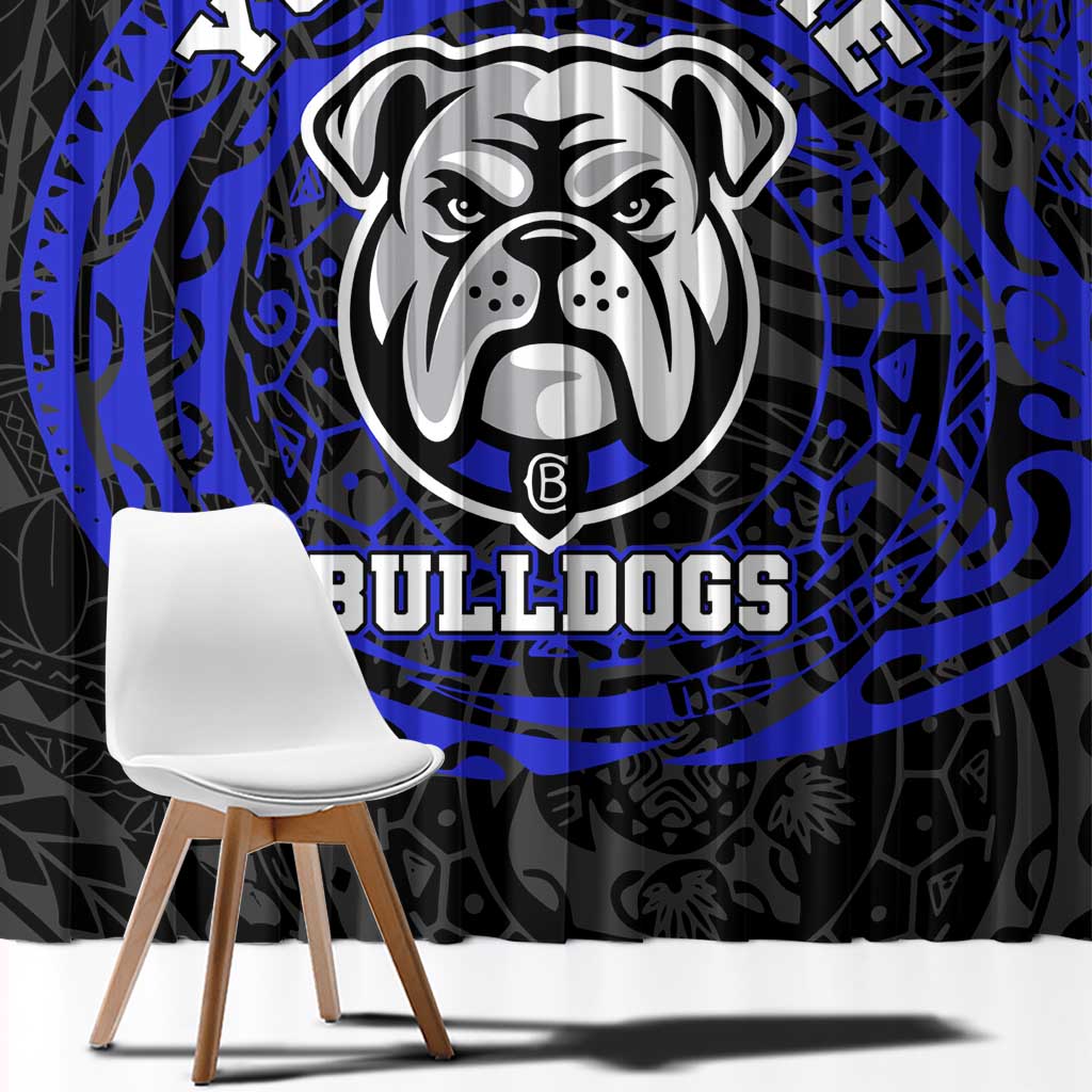Personalized Canterbury-Bankstown Bulldogs Window Curtain Polynesian Tribal Chest and Sleeve Tattoo