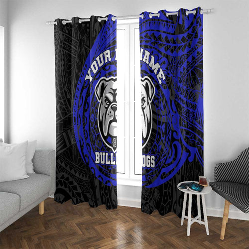 Personalized Canterbury-Bankstown Bulldogs Window Curtain Polynesian Tribal Chest and Sleeve Tattoo
