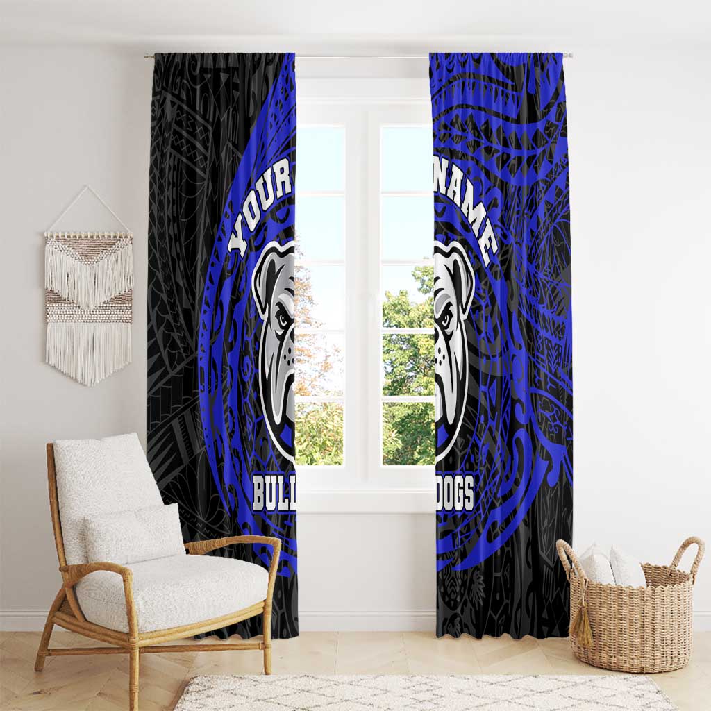 Personalized Canterbury-Bankstown Bulldogs Window Curtain Polynesian Tribal Chest and Sleeve Tattoo
