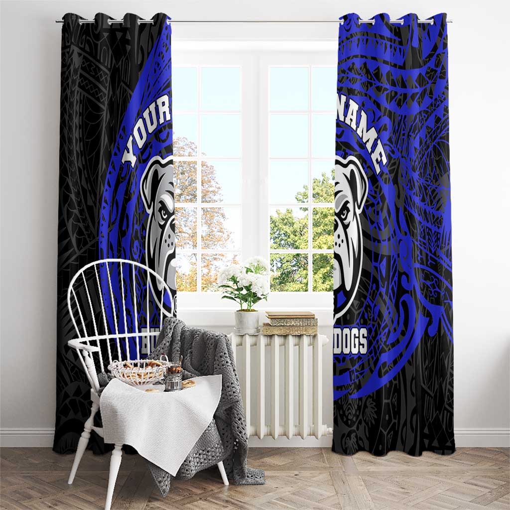 Personalized Canterbury-Bankstown Bulldogs Window Curtain Polynesian Tribal Chest and Sleeve Tattoo
