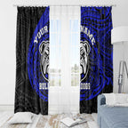 Personalized Canterbury-Bankstown Bulldogs Window Curtain Polynesian Tribal Chest and Sleeve Tattoo