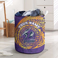 Personalized Melbourne Storm Laundry Basket Polynesian Tribal Chest and Sleeve Tattoo