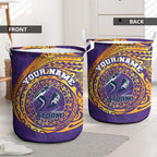 Personalized Melbourne Storm Laundry Basket Polynesian Tribal Chest and Sleeve Tattoo