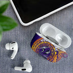 Personalized Melbourne Storm AirPods Case Polynesian Tribal Chest and Sleeve Tattoo
