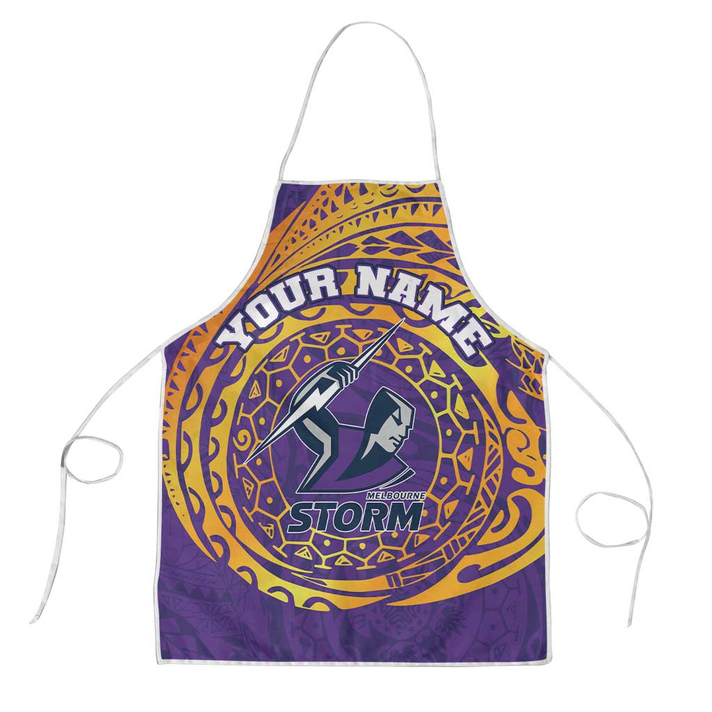 Personalized Melbourne Storm Apron Polynesian Tribal Chest and Sleeve Tattoo