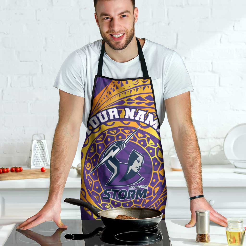Personalized Melbourne Storm Apron Polynesian Tribal Chest and Sleeve Tattoo