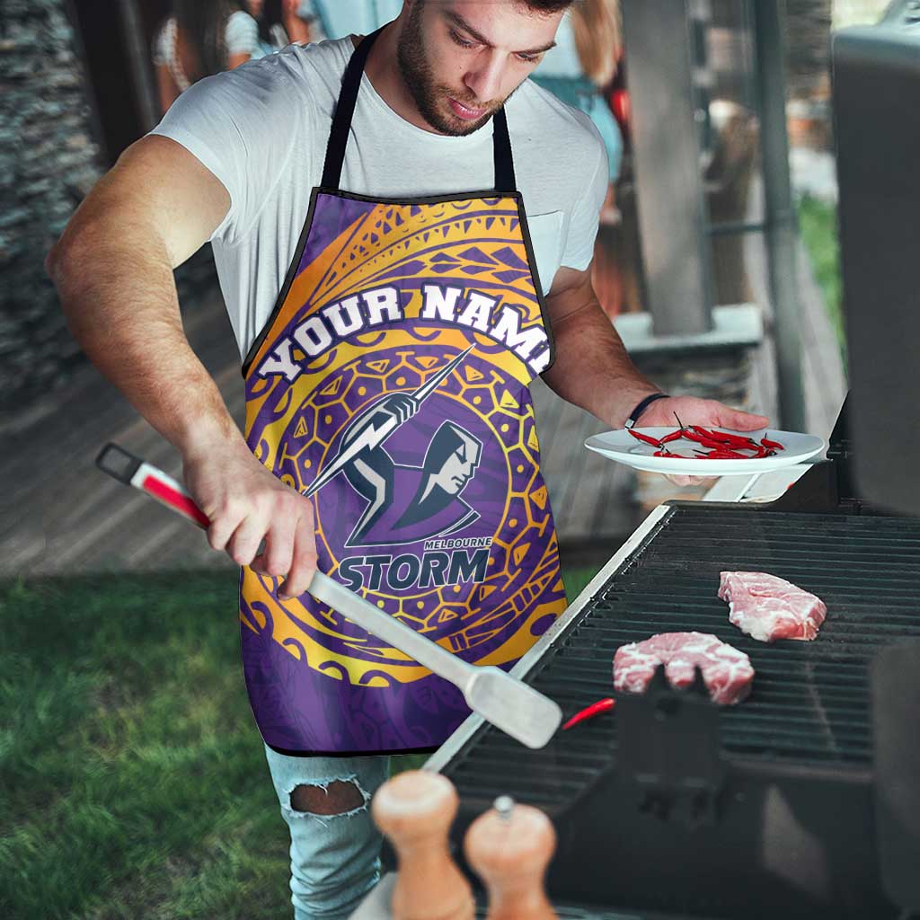 Personalized Melbourne Storm Apron Polynesian Tribal Chest and Sleeve Tattoo