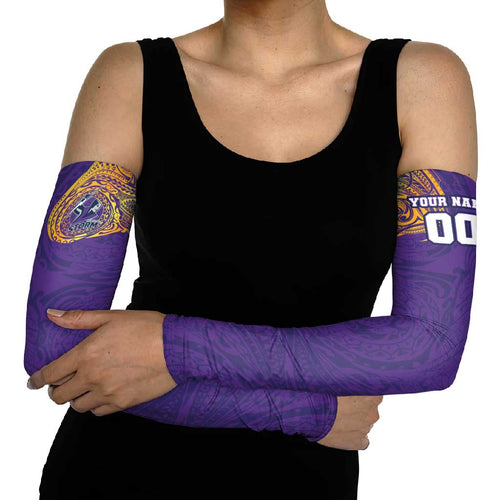 Personalized Melbourne Storm Arm Sleeves Polynesian Tribal Chest and Sleeve Tattoo