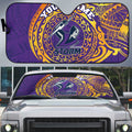 Personalized Melbourne Storm Auto Sun Shade Polynesian Tribal Chest and Sleeve Tattoo