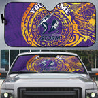 Personalized Melbourne Storm Auto Sun Shade Polynesian Tribal Chest and Sleeve Tattoo