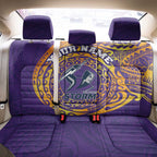 Personalized Melbourne Storm Back Car Seat Cover Polynesian Tribal Chest and Sleeve Tattoo