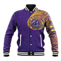 Personalized Melbourne Storm Baseball Jacket Polynesian Tribal Chest and Sleeve Tattoo