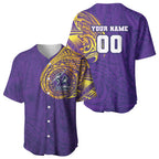 Personalized Melbourne Storm Baseball Jersey Polynesian Tribal Chest and Sleeve Tattoo