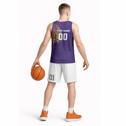 Personalized Melbourne Storm Basketball Jersey Polynesian Tribal Chest and Sleeve Tattoo