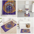 Personalized Melbourne Storm Bathroom Set Polynesian Tribal Chest and Sleeve Tattoo
