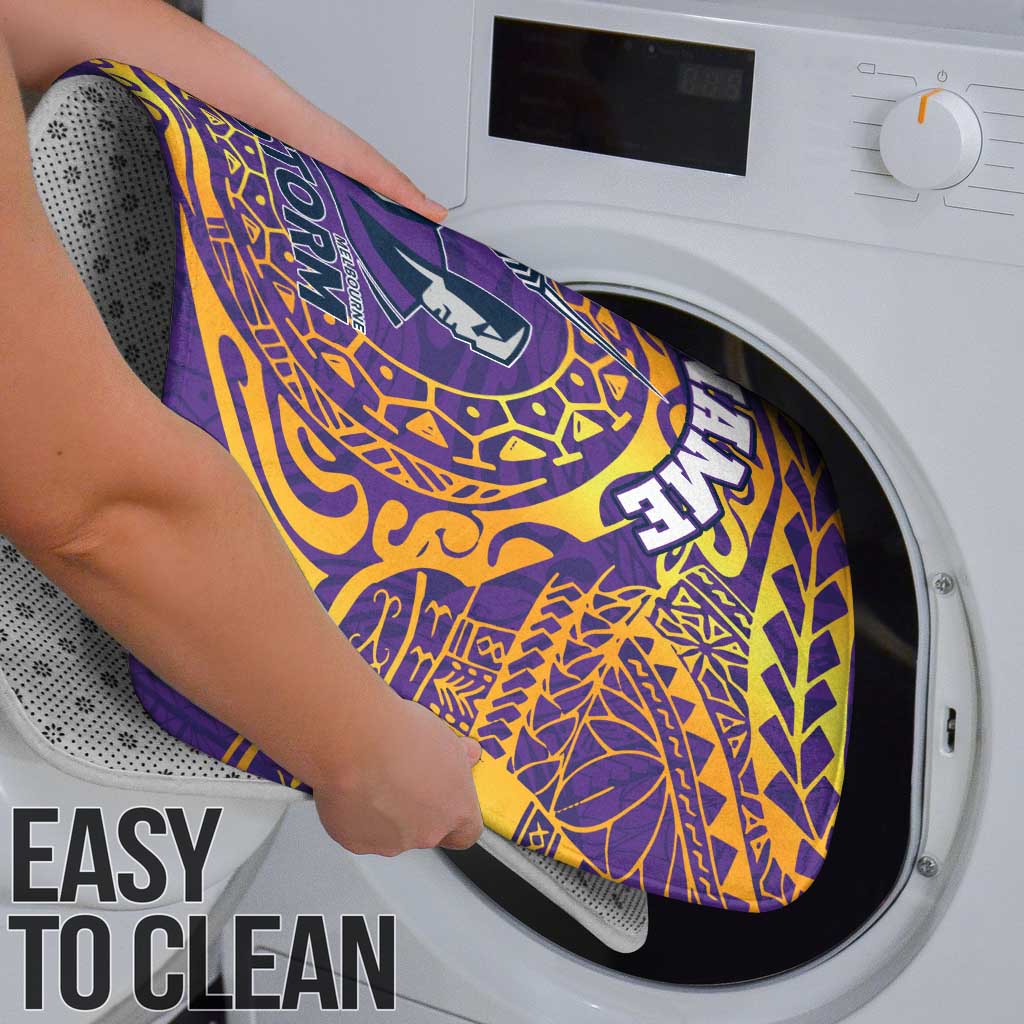 Personalized Melbourne Storm Bathroom Set Polynesian Tribal Chest and Sleeve Tattoo