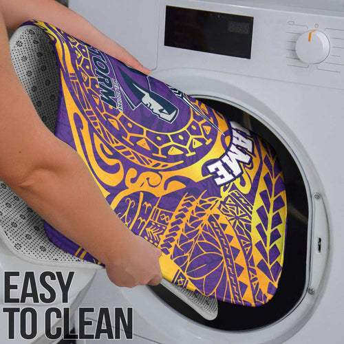 Personalized Melbourne Storm Bathroom Set Polynesian Tribal Chest and Sleeve Tattoo