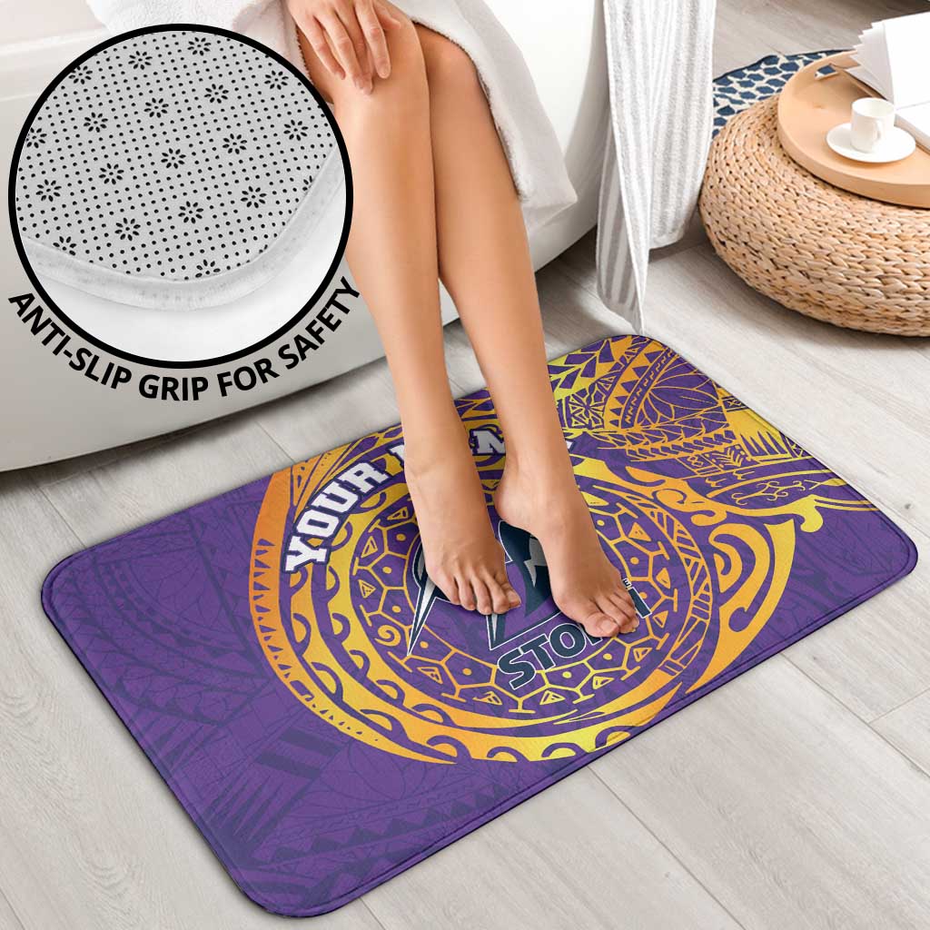Personalized Melbourne Storm Bathroom Set Polynesian Tribal Chest and Sleeve Tattoo