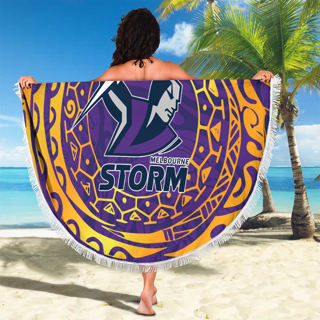 Personalized Melbourne Storm Beach Blanket Polynesian Tribal Chest and Sleeve Tattoo