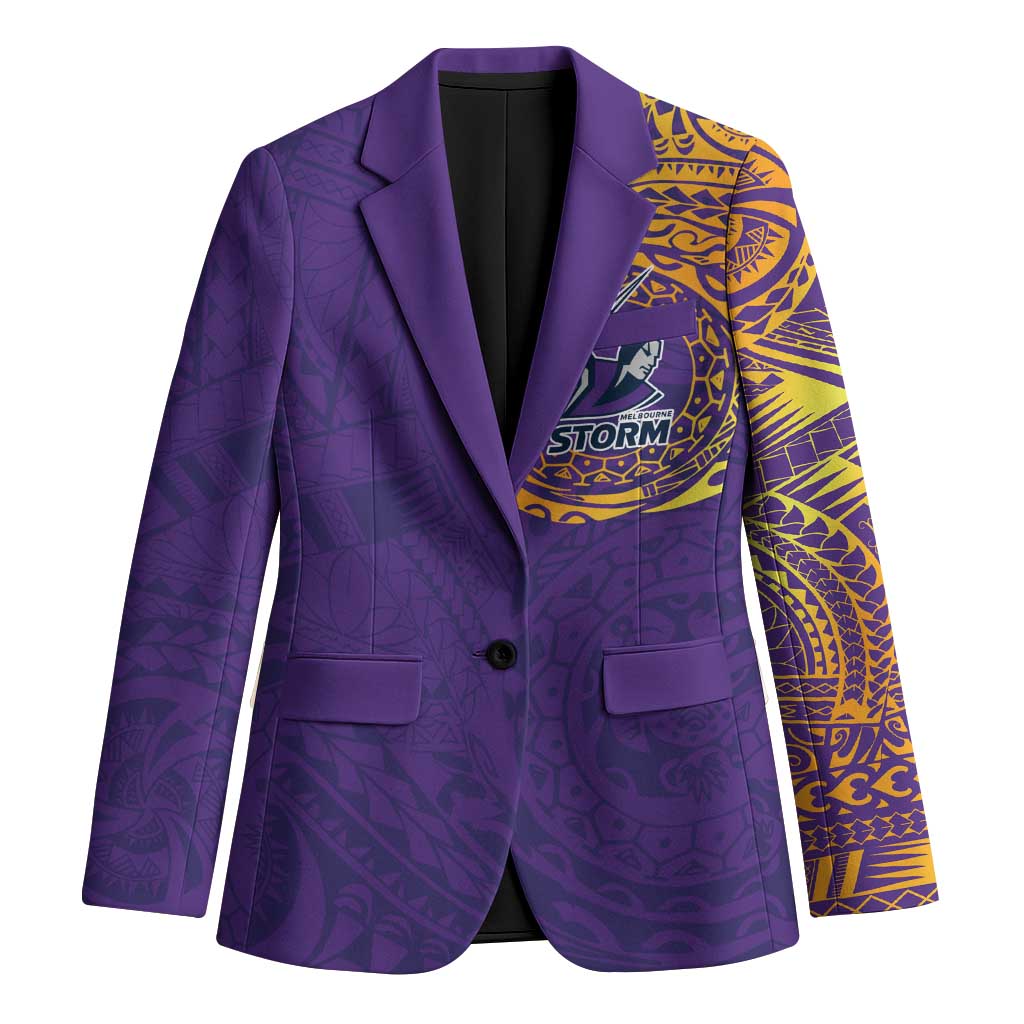 Personalized Melbourne Storm Blazer Polynesian Tribal Chest and Sleeve Tattoo