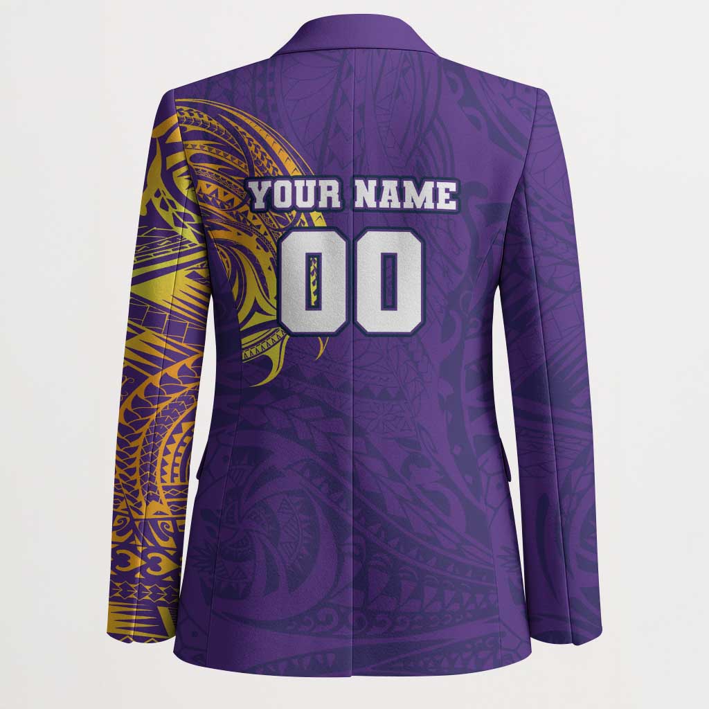 Personalized Melbourne Storm Blazer Polynesian Tribal Chest and Sleeve Tattoo