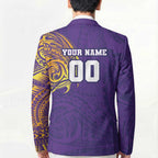 Personalized Melbourne Storm Blazer Polynesian Tribal Chest and Sleeve Tattoo