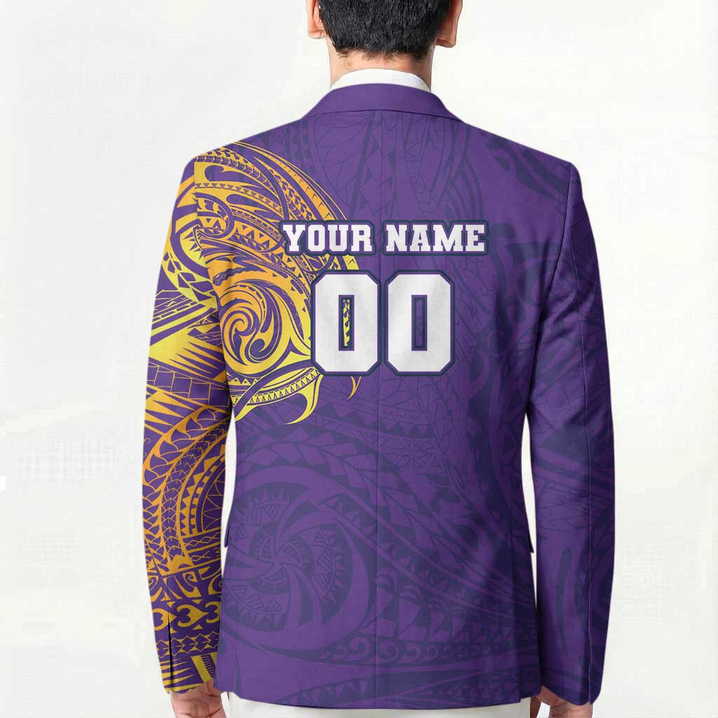 Personalized Melbourne Storm Blazer Polynesian Tribal Chest and Sleeve Tattoo
