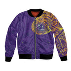 Personalized Melbourne Storm Bomber Jacket Polynesian Tribal Chest and Sleeve Tattoo