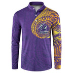 Personalized Melbourne Storm Button Sweatshirt Polynesian Tribal Chest and Sleeve Tattoo