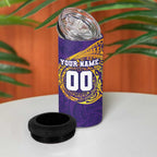 Personalized Melbourne Storm 4 in 1 Can Cooler Tumbler Polynesian Tribal Chest and Sleeve Tattoo