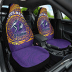 Personalized Melbourne Storm Car Seat Cover Polynesian Tribal Chest and Sleeve Tattoo