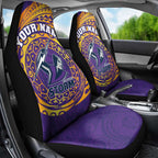 Personalized Melbourne Storm Car Seat Cover Polynesian Tribal Chest and Sleeve Tattoo