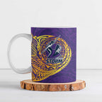 Personalized Melbourne Storm Ceramic Mug Polynesian Tribal Chest and Sleeve Tattoo