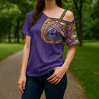 Personalized Melbourne Storm Cross Shoulder Shirt Polynesian Tribal Chest and Sleeve Tattoo