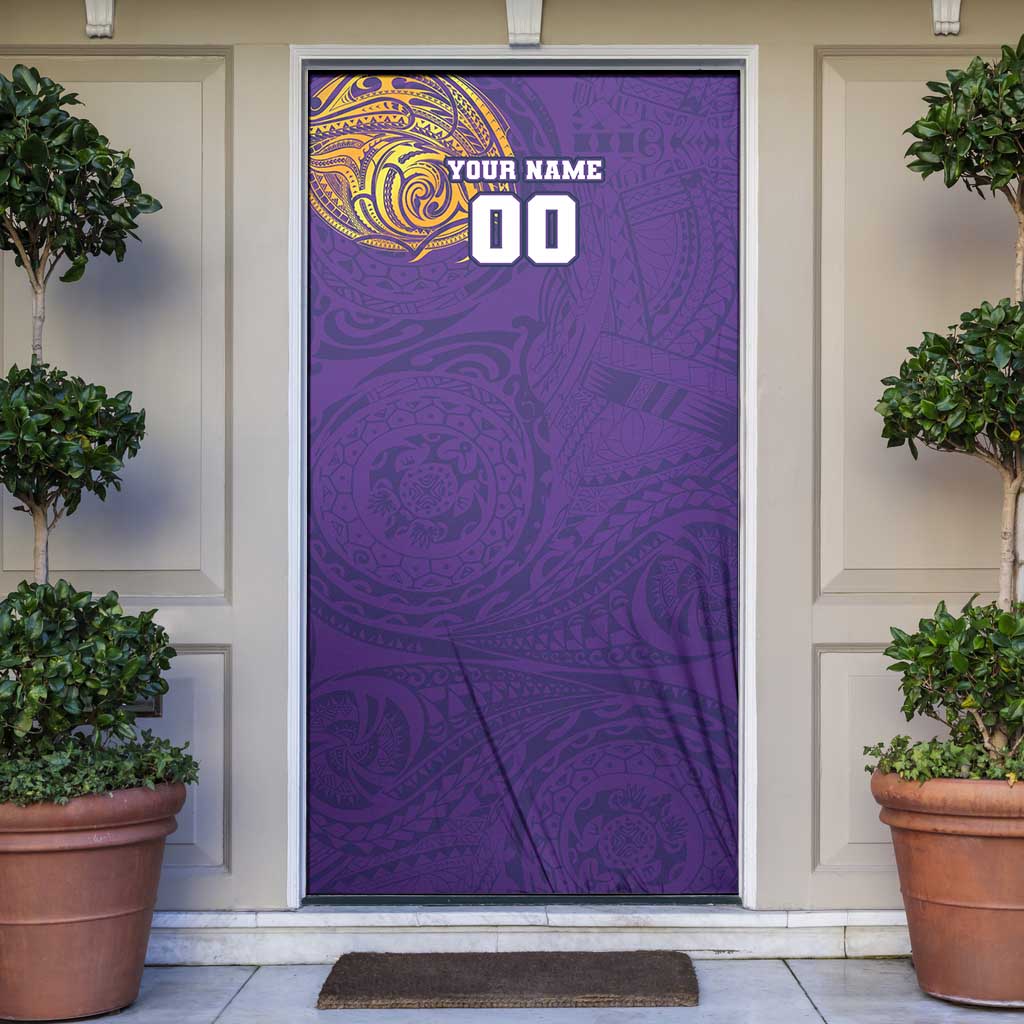 Personalized Melbourne Storm Door Cover Polynesian Tribal Chest and Sleeve Tattoo