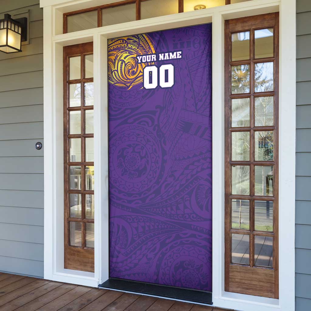 Personalized Melbourne Storm Door Cover Polynesian Tribal Chest and Sleeve Tattoo