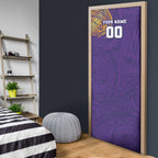 Personalized Melbourne Storm Door Cover Polynesian Tribal Chest and Sleeve Tattoo