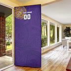 Personalized Melbourne Storm Door Cover Polynesian Tribal Chest and Sleeve Tattoo