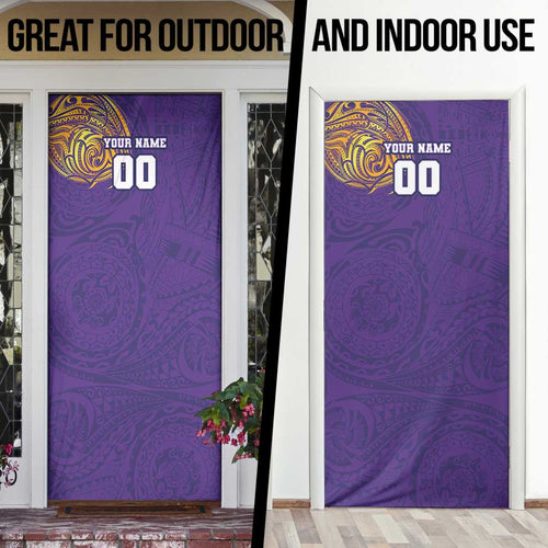 Personalized Melbourne Storm Door Cover Polynesian Tribal Chest and Sleeve Tattoo