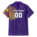 Personalized Melbourne Storm Family Matching Short Sleeve Bodycon Dress and Hawaiian Shirt Polynesian Tribal Chest and Sleeve Tattoo