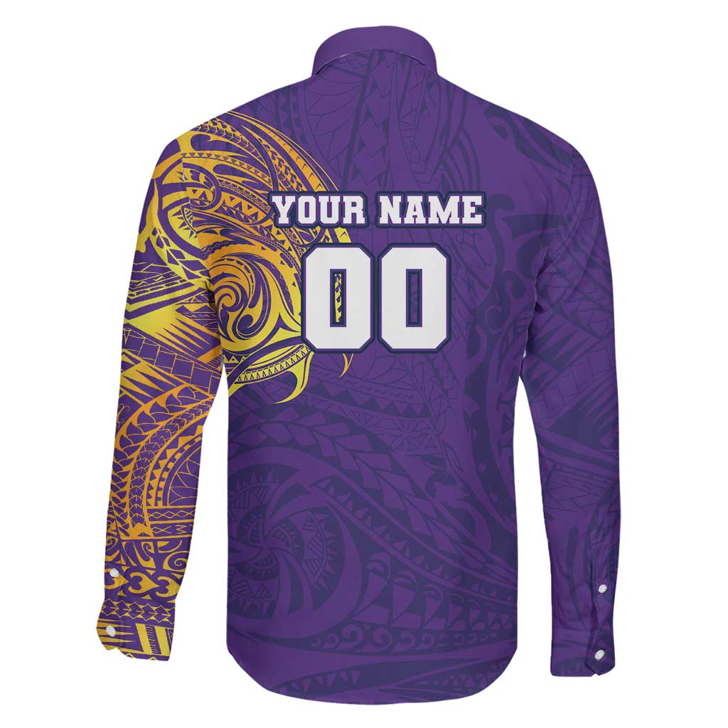 Personalized Melbourne Storm Family Matching Short Sleeve Bodycon Dress and Hawaiian Shirt Polynesian Tribal Chest and Sleeve Tattoo