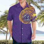 Personalized Melbourne Storm Hawaiian Shirt Polynesian Tribal Chest and Sleeve Tattoo