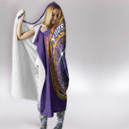 Personalized Melbourne Storm Hooded Blanket Polynesian Tribal Chest and Sleeve Tattoo